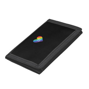 Rainbow Pride Gay Christian LGBTQ+ Jesus Loves T-S Tri-fold Wallet