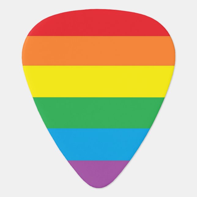 "Rainbow Pride"  Guitar Pick (Front)