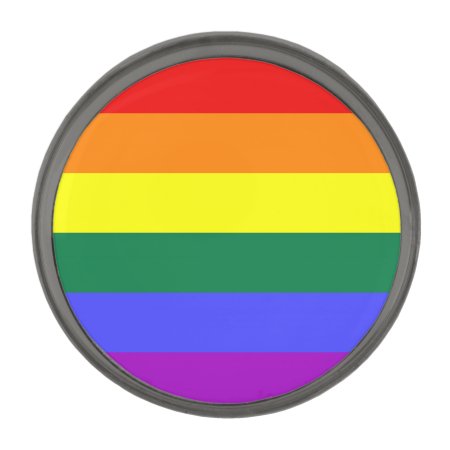 Rainbow Pride Gunmetal Finish Lapel Pin
