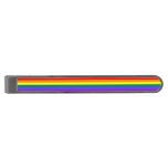Rainbow Pride Gunmetal Finish Tie Clip at Zazzle