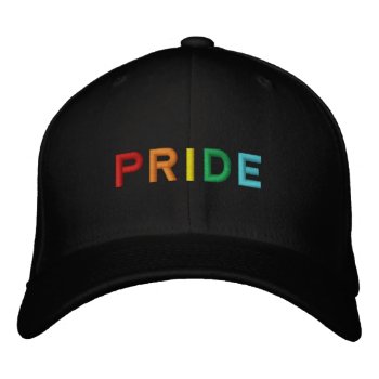 Rainbow Pride Hat Year On Back by beckynimoy at Zazzle