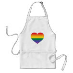 Rainbow Pride Heart Adult Apron at Zazzle