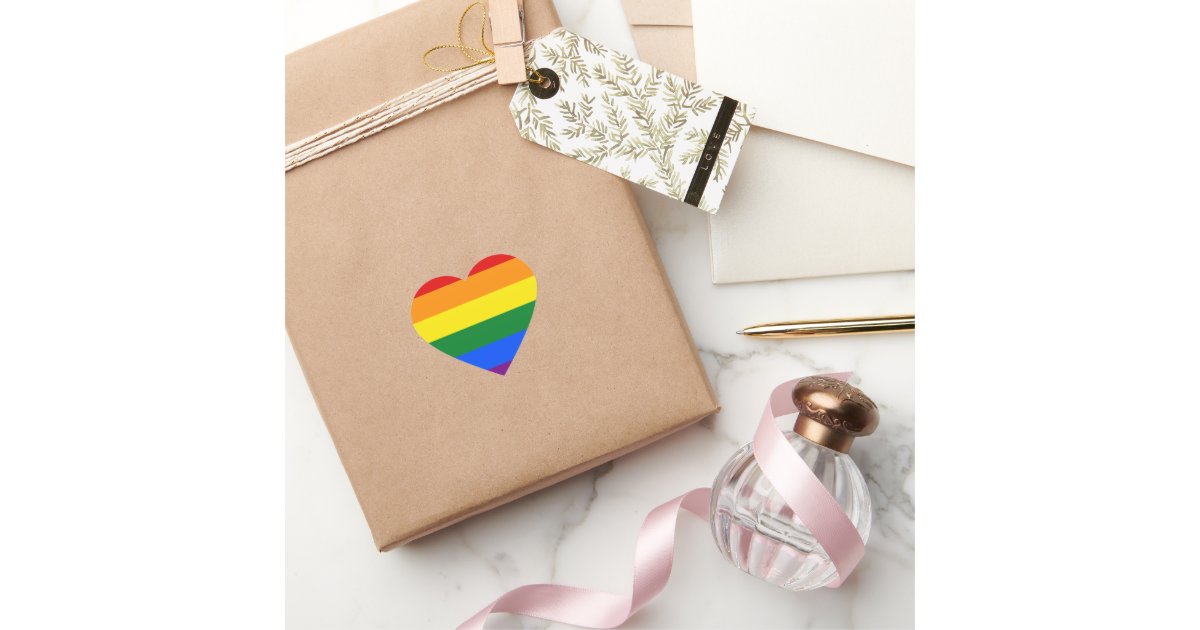 Rainbow Pride Heart Sticker | Zazzle