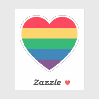 Rainbow Pride Heart Sticker