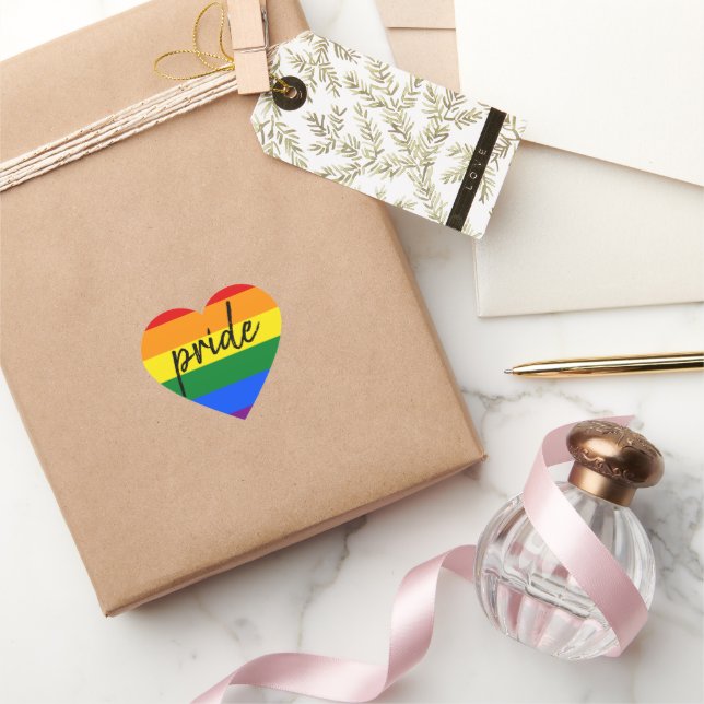 Rainbow Pride Heart Sticker (Gifting)