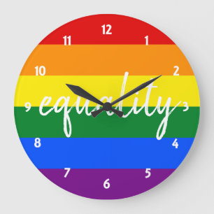 Rainbow Pride Large Clock