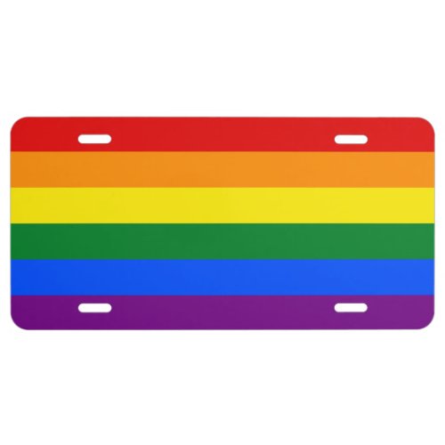 Rainbow Pride LGBT License Plate