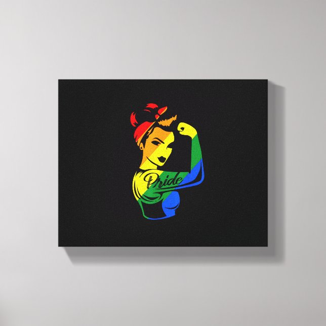 Rainbow Pride LGBT T-Shirt Canvas Print (Front)