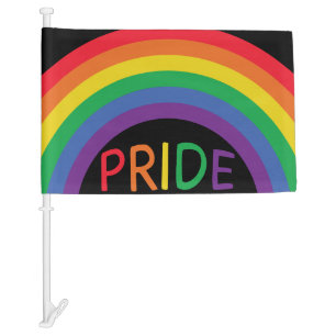 Rainbow Pride LGBTQ+ support Car Flag