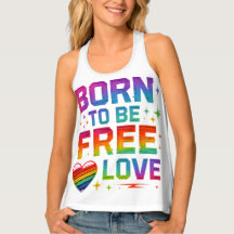Rainbow Pride LGBTQ Tank Top – Free Love
