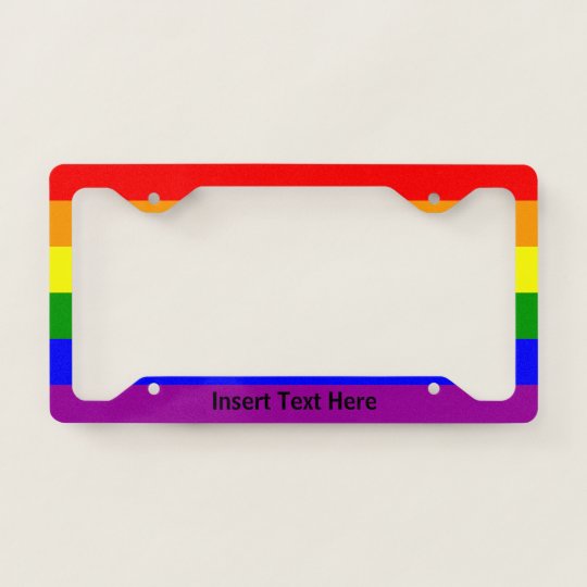 Rainbow Pride License Plate Frame | Zazzle.com