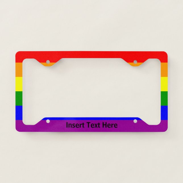 Rainbow Pride License Plate Frame (Front)