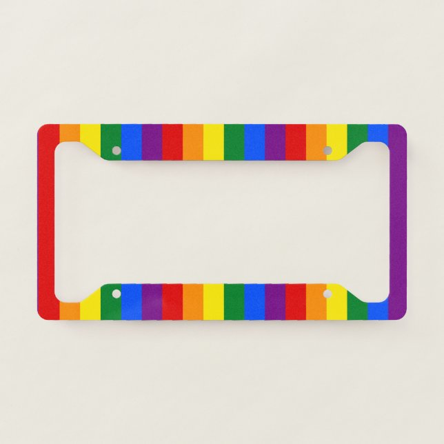 Rainbow Pride License Plate Frame (Front)