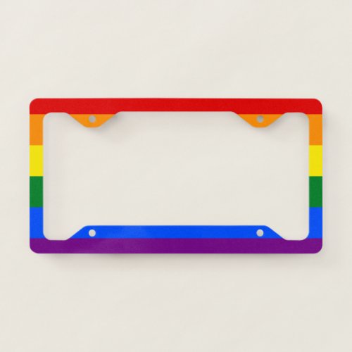 Rainbow Pride License Plate Frame