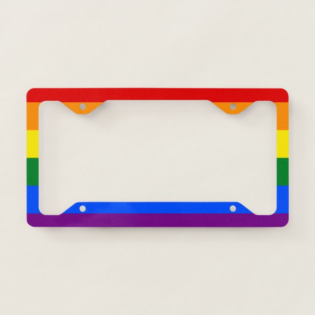 Rainbow Pride License Plate Frame (Front)
