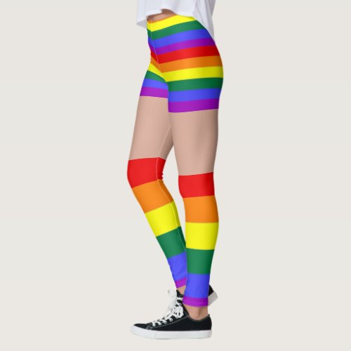 Rainbow Pride Long Socks Shorts Novelty Fun Leggings