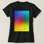 Rainbow Pride Love Chic Customized Typography T-Shirt