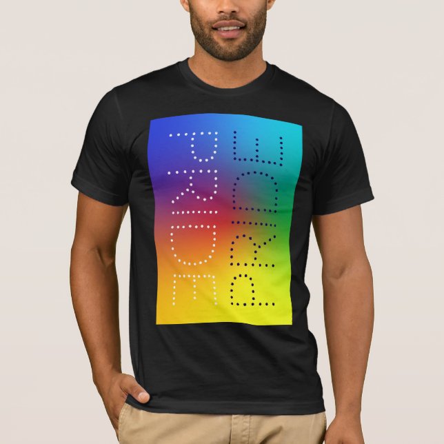 Rainbow Pride Love Chic Typography Customized T-Shirt (Front)