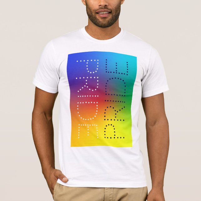 Rainbow Pride Love Chic Typography Personalized T-Shirt (Front)