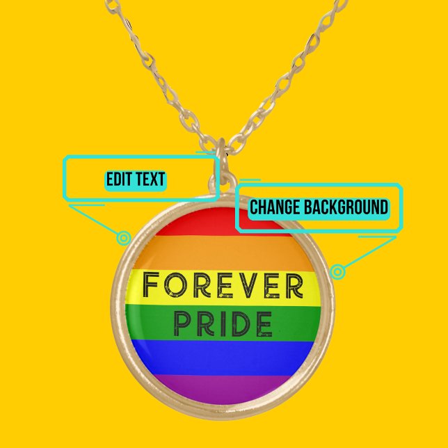 Rainbow Pride Love Gold Plated Necklace (Please enjoy our design and see the others in the collection.)