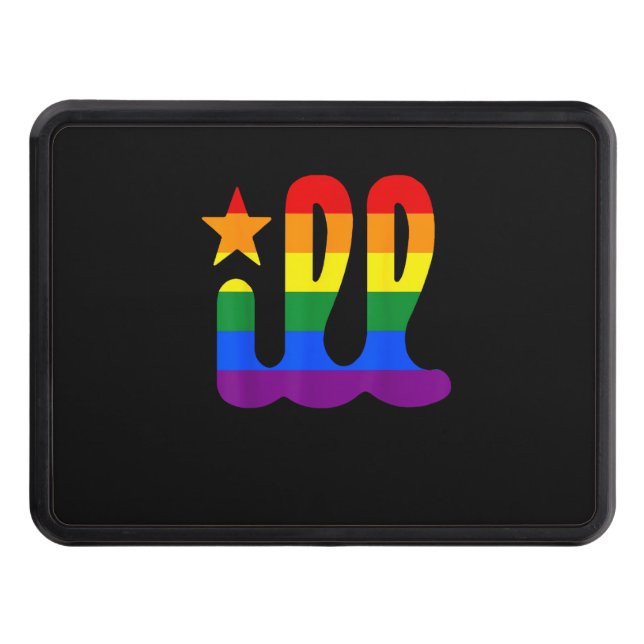 Rainbow Pride Love ill Philadelphia Philly Gay Pri Hitch Cover (Front)