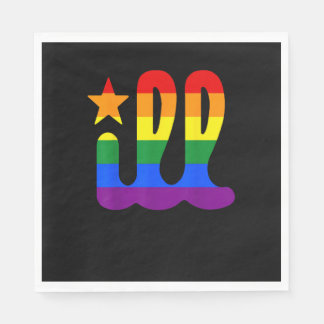 Rainbow Pride Love ill Philadelphia Philly Gay Pri Napkins