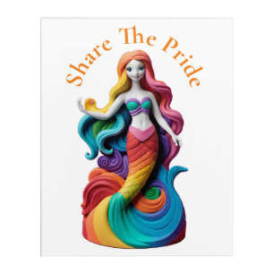 Rainbow Pride Mermaid Thunder_Cove Acrylic Print