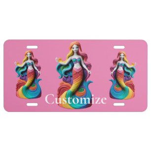 Rainbow Pride Mermaid Thunder_Cove License Plate