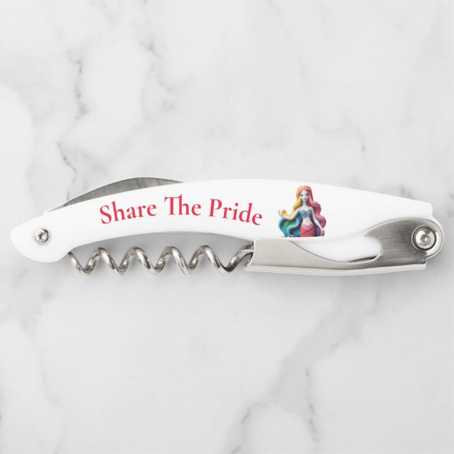 Rainbow Pride Mermaid Thunder_Cove  Waiter's Corkscrew (Back)