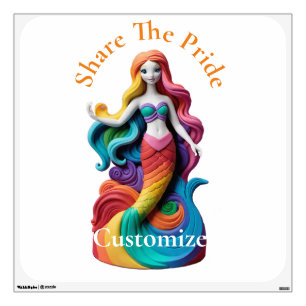 Rainbow Pride Mermaid Thunder_Cove Wall Decal