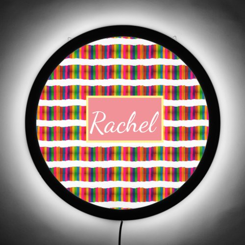 Rainbow pride month back to school add name text LED sign