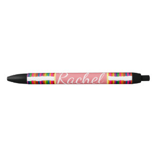 Rainbow pride month back to school add name text pen