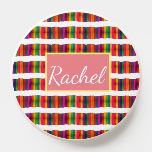 Rainbow pride month back to school add name text PopSocket