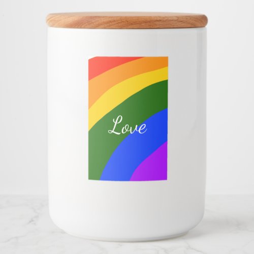 Rainbow pride month love add name text art food label