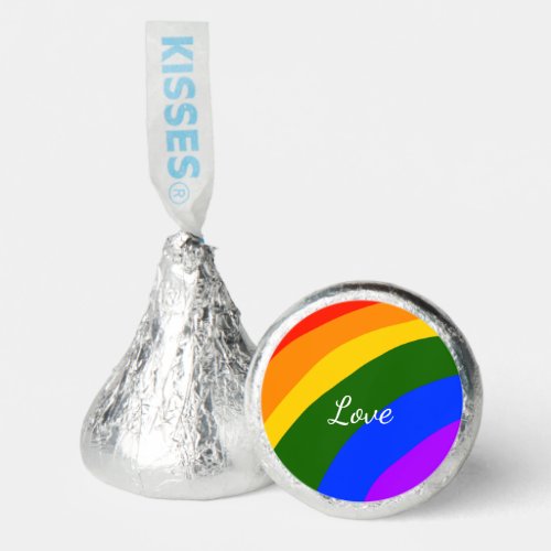 Rainbow pride month love add name text art hersheys kisses