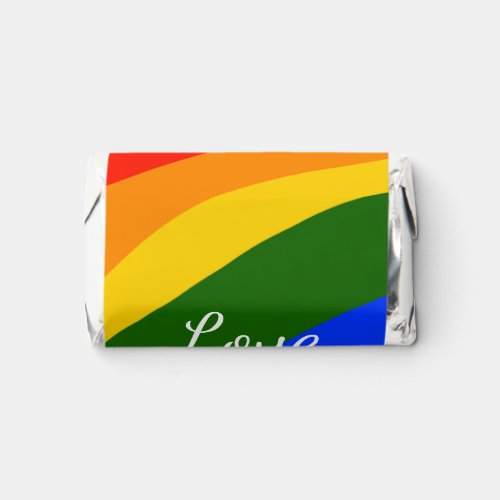 Rainbow pride month love add name text art hersheys miniatures