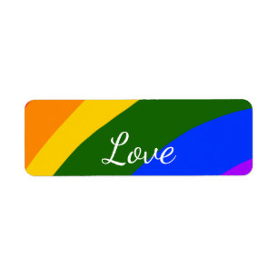 Rainbow pride month love add name text art label