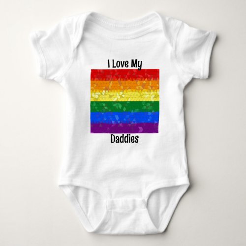 Rainbow Pride Mosaic Flag Baby Bodysuit