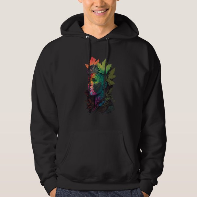 Rainbow Pride Nature Colors Modern Art Gay Lesbian Hoodie (Front)