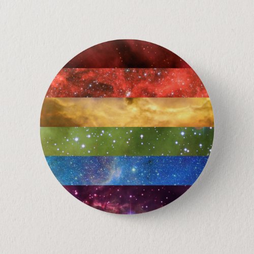 Rainbow pride nebula flag pin