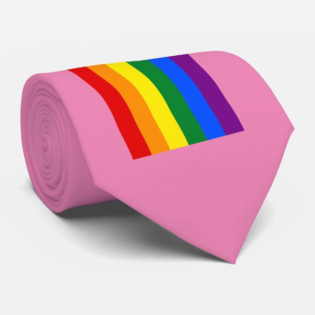 Rainbow Pride Neck Tie (Rolled)