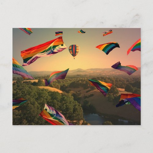 Rainbow Pride Over the Sonoma Valley Postcard