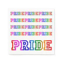 Rainbow PRIDE Paper Cocktail Party Napkins
