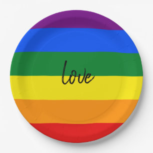 Rainbow Pride Paper Plates