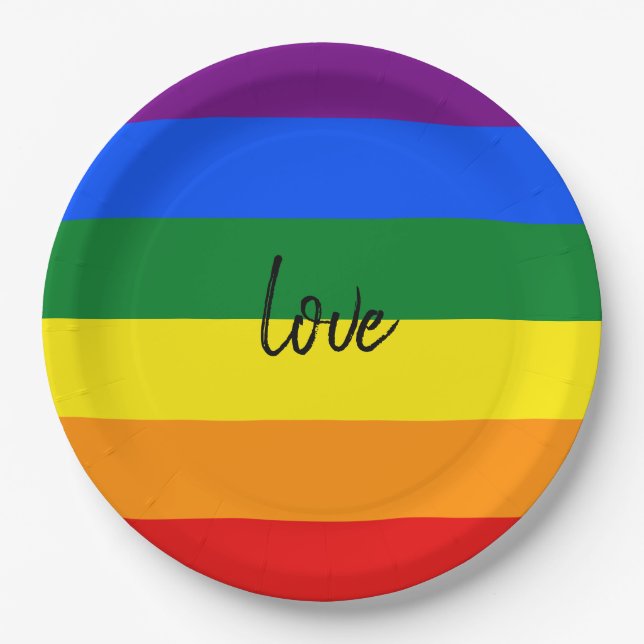 Rainbow Pride Paper Plates (Front)