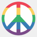 Rainbow Pride Peace Sign Sticker Sheet