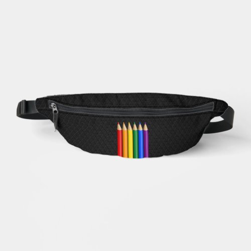 Rainbow pride pencils  fanny pack
