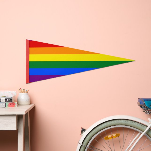 Rainbow Pride Pennant Flag (Front)