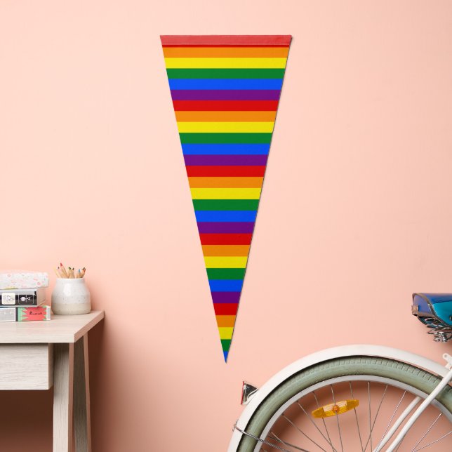 Rainbow Pride Pennant Flag (Front)