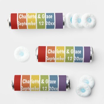 Rainbow Pride Personalized Breath Savers® Mints by Neurotic_Designs at Zazzle
